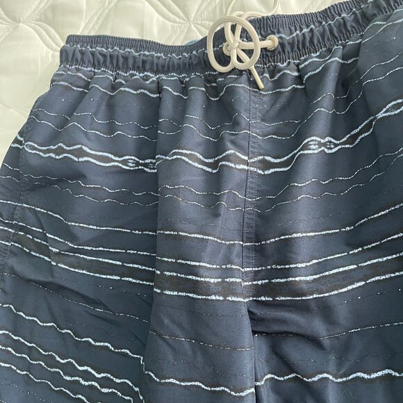 Lands' End Men's 6" Volley Swim Trunks Bundle Navy Printed and Red Size Large - Picture 5 of 7